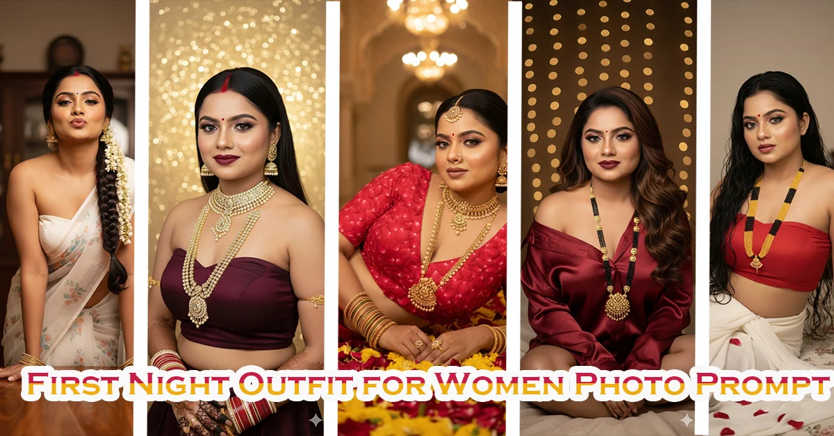 Best First Night Outfit Photo Prompt for Women – Elegant & Romantic Look Ideas