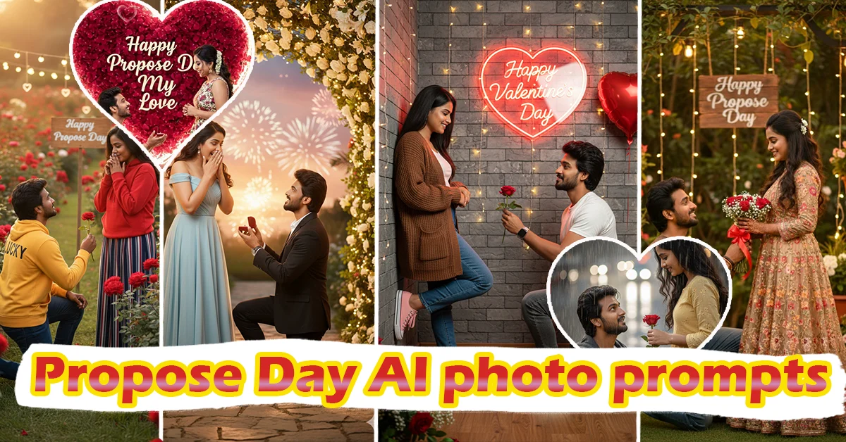 Best Propose Day AI Photo Prompt for Romantic Couple Images