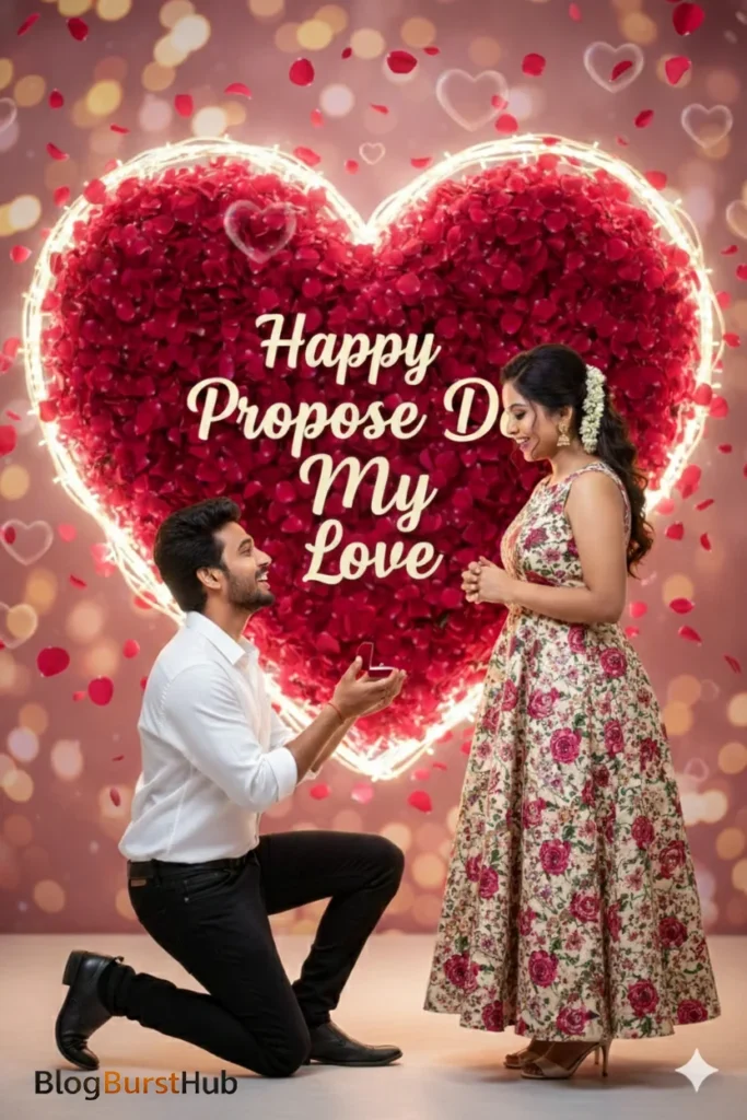Best Propose Day AI Photo Prompt for Romantic Couple Images - BlogBurstHub