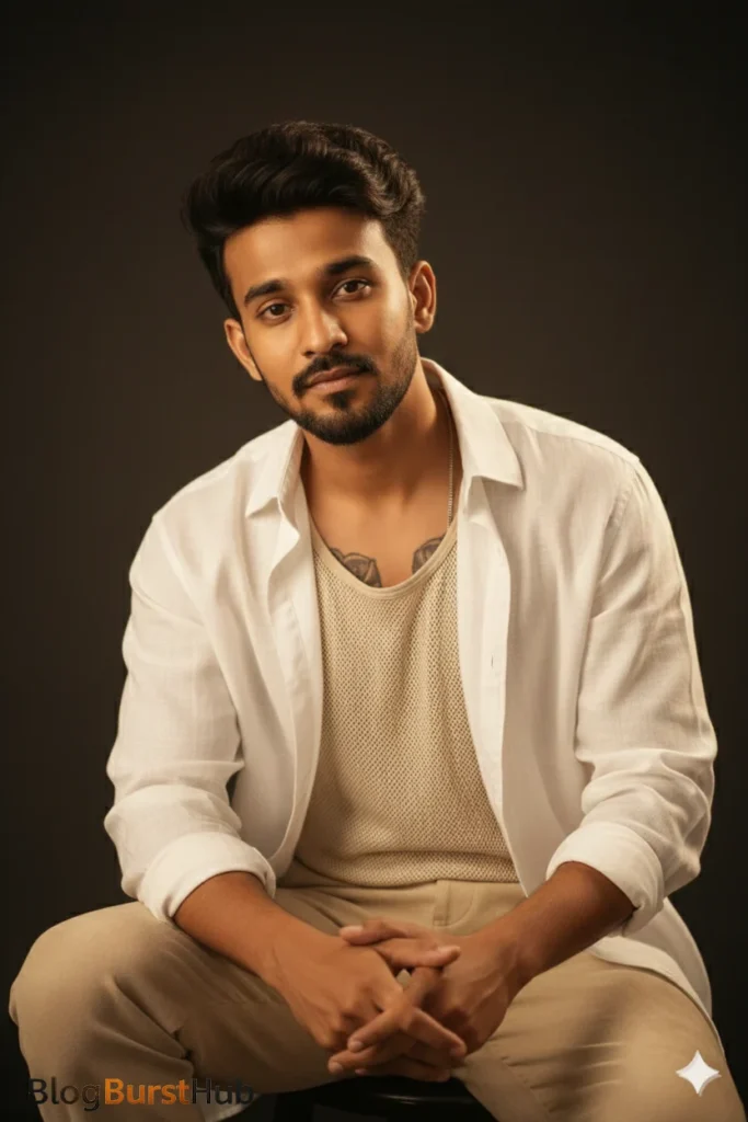 Ultra-realistic AI studio portrait of a man with soft lighting and neutral background.