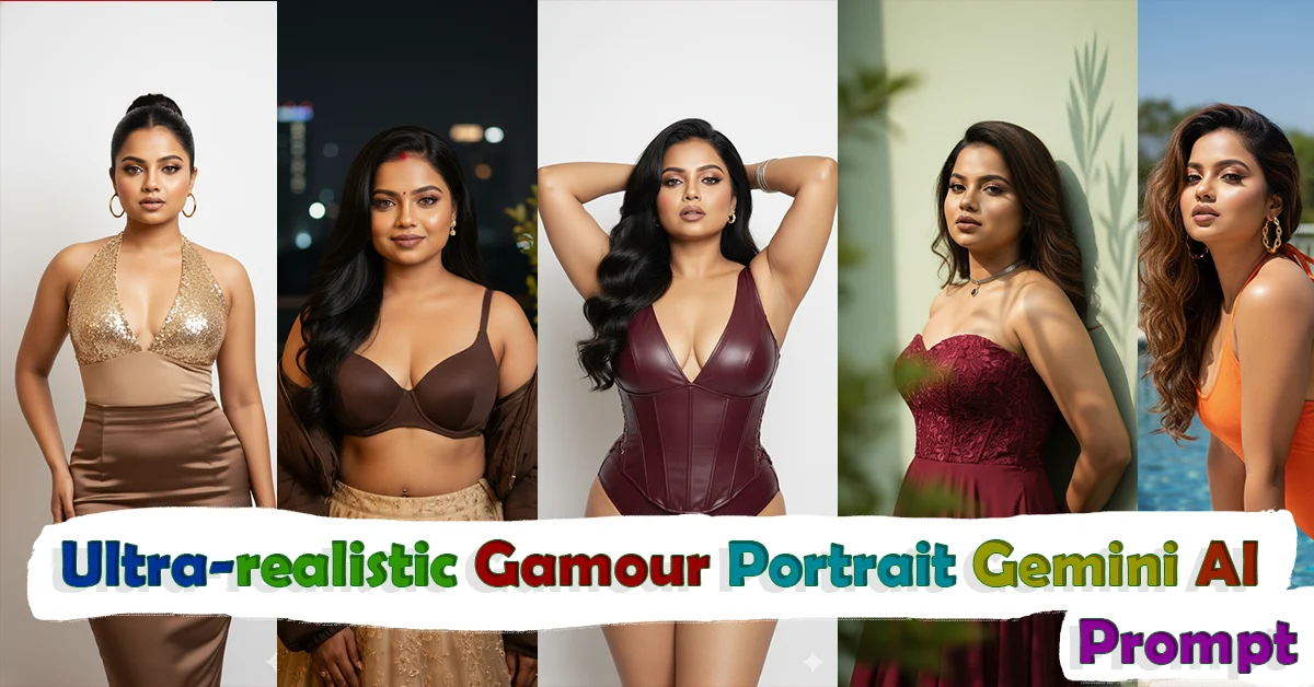 Ultra-Realistic Glamour Portrait Gemini AI Prompt