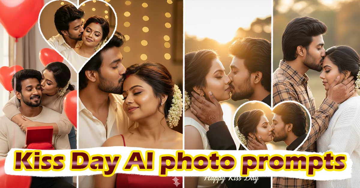 Best Kiss Day AI Photo Prompts to Create Romantic & Viral couples Images