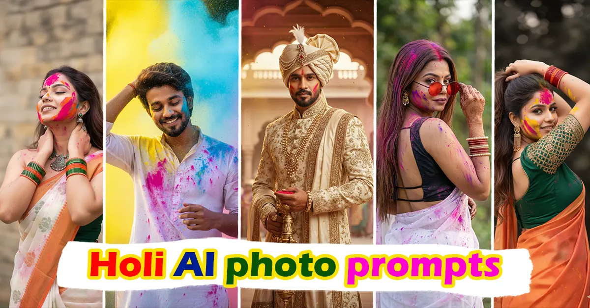 50+ Free Holi AI Photo Prompts to Create Viral Festival Images