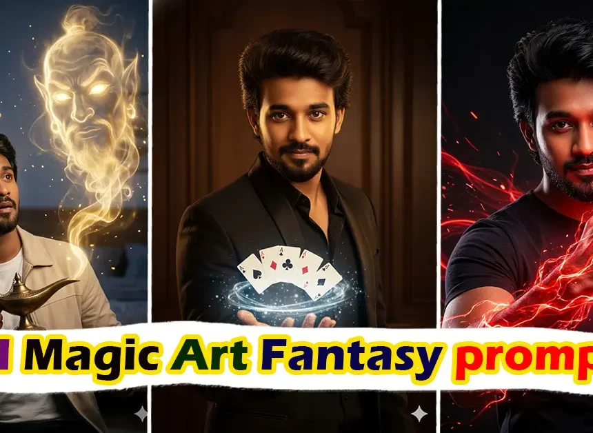 AI Magic Art Fantasy Images prompts: Stunning Fantasy Powers, Genie Lamp & Energy Effects