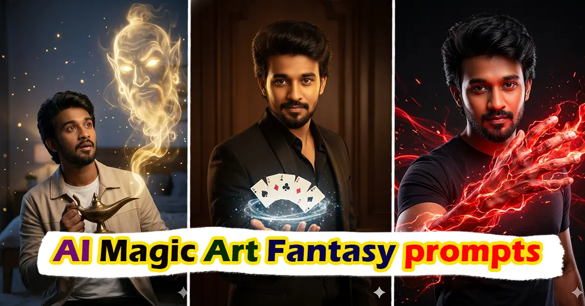 AI Magic Art Fantasy Images prompts: Stunning Fantasy Powers, Genie Lamp & Energy Effects
