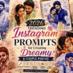 Collection of trending AI-generated couple portraits including sketch art, watercolor illustrations, and romantic Instagram-inspired designs.
