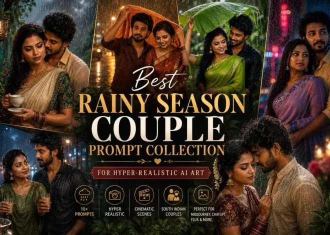 Best Rainy Season Couple Prompt Collection for Hyper-Realistic AI Art
