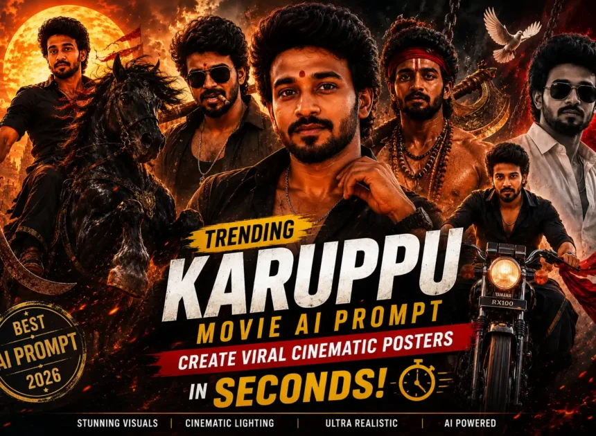 Trending Karuppu Movie Stunning AI Prompt: Create Viral Cinematic Posters in Seconds