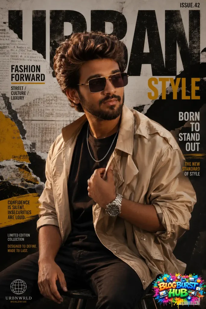 Fashion magazine cover created using ChatGPT AI editing prompts.