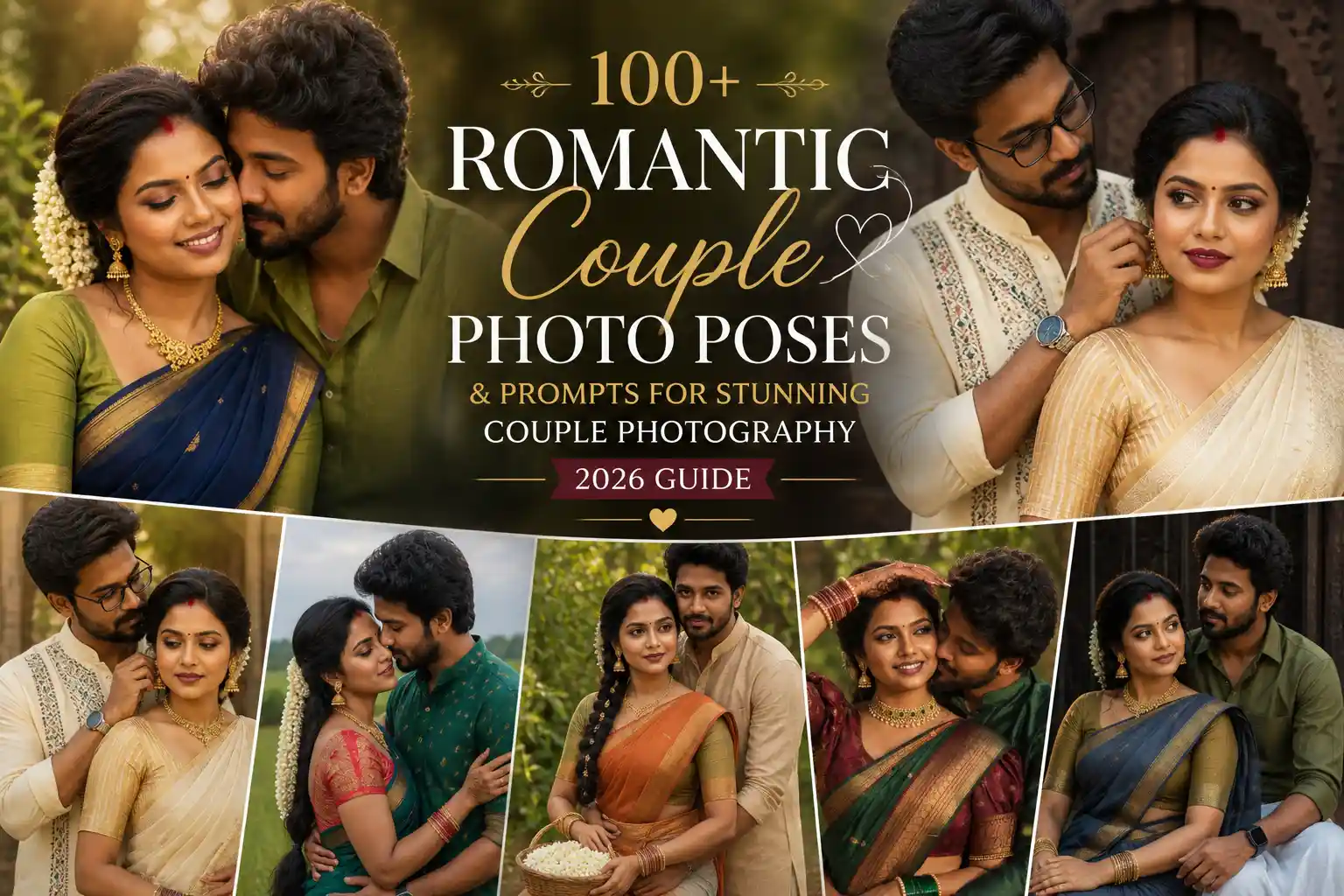 100+ Romantic Couple Photo Poses & Prompts for Stunning Couple Photography (2026 Guide)