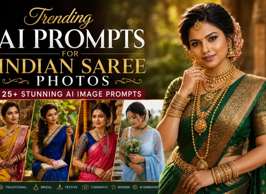 Trending AI Prompts for Indian Saree Photos: 25+ Stunning AI Image Prompts