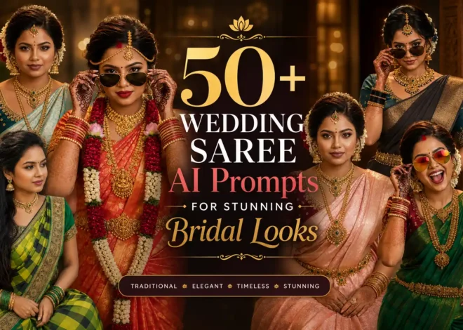 Wedding Saree AI Prompts: 50+ Ideas to Generate Stunning Bridal Looks