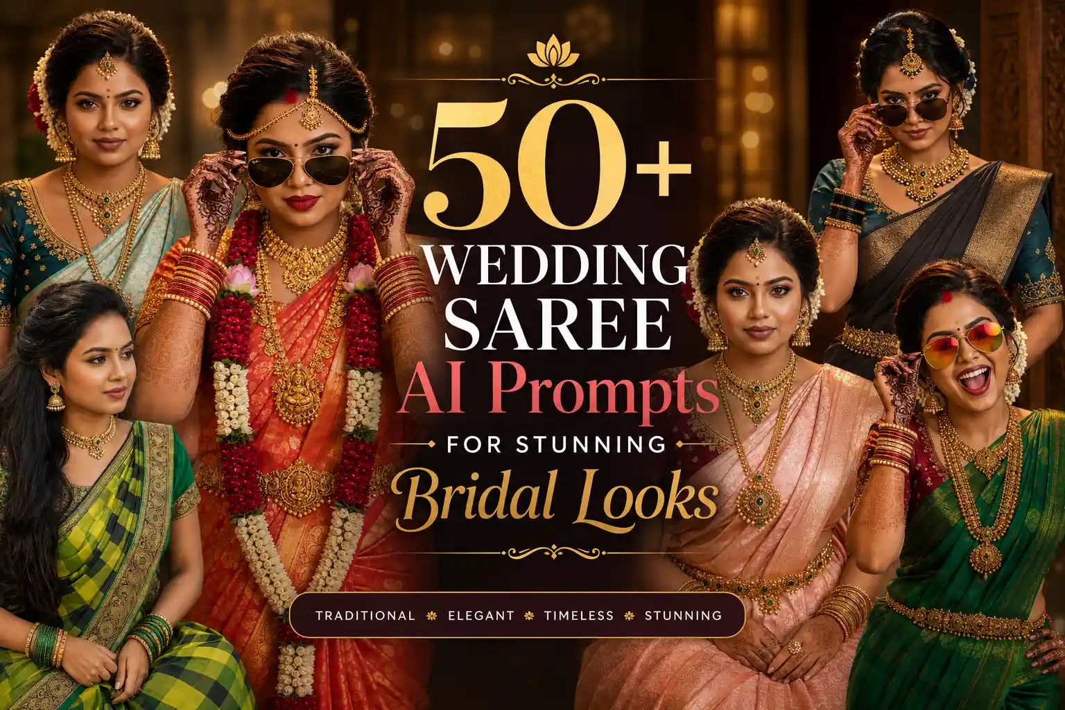 Wedding Saree AI Prompts: 50+ Ideas to Generate Stunning Bridal Looks