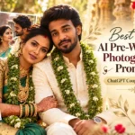Best AI pre-wedding photography prompts featuring a romantic Indian couple