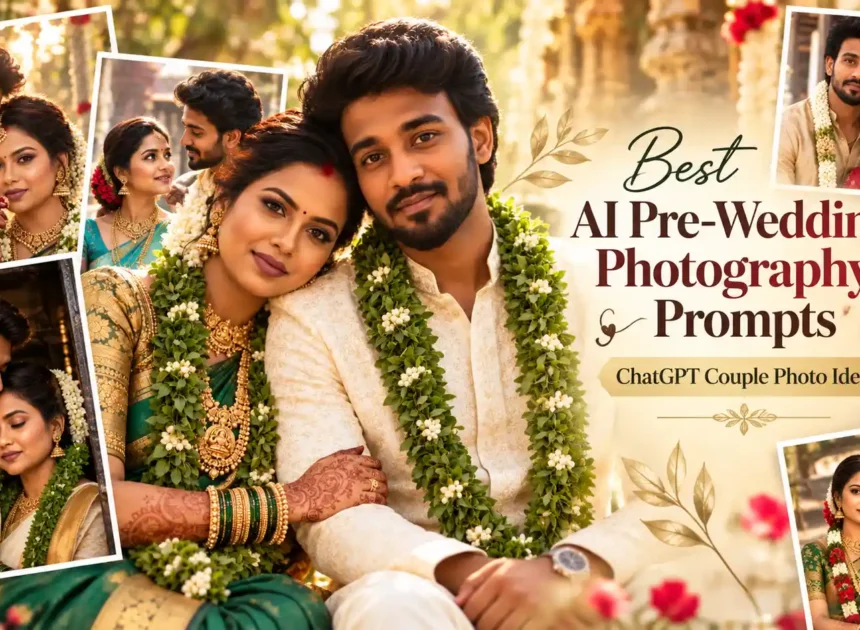 Best AI Pre-Wedding Photography Prompts | ChatGPT Couple Photo Ideas