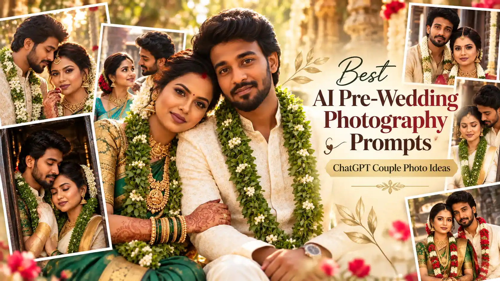 Best AI Pre-Wedding Photography Prompts | ChatGPT Couple Photo Ideas