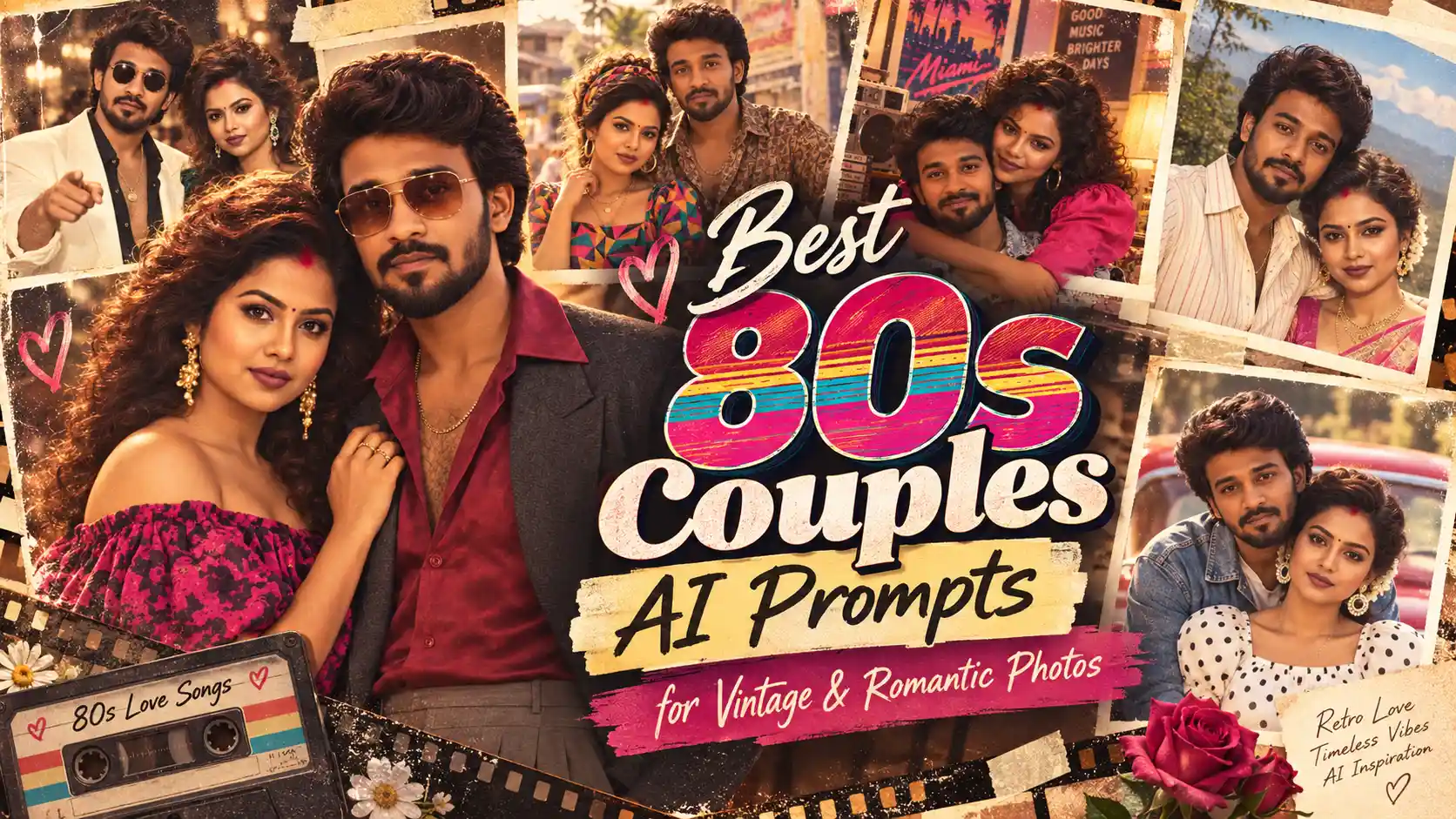 Best 80s Couples AI Prompts for Vintage & Romantic Photos