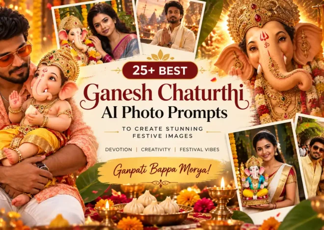 25+ Best Ganesh Chaturthi AI Photo Prompts to Create Stunning Festive Images