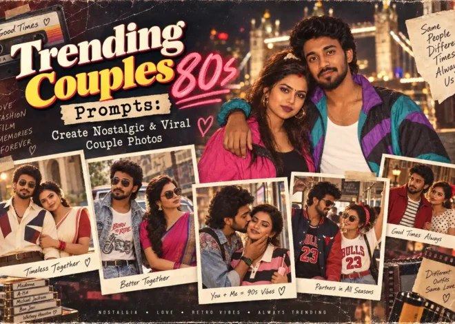 Trending Couples 80s Prompts: Create Nostalgic & Viral Couple Photos