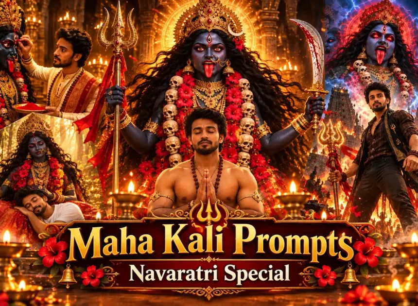 Navarathri Divine Maha Kali photo prompt : Powerful Goddess Kali Photos for Divine Energy